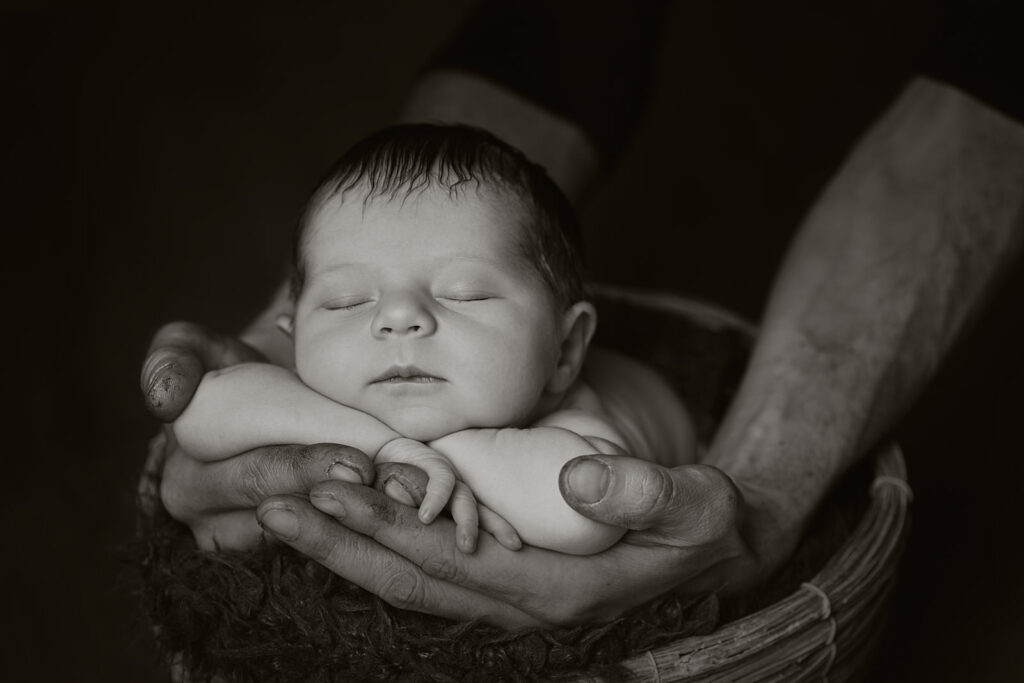 fotografia de bebe en sesion estudio alcoy